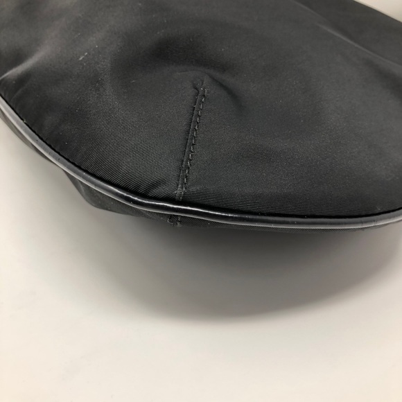 Prada "Nero" Black Nylon Patent Leather Hobo Bag - Picture 5 of 13